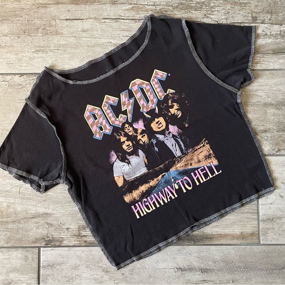 Tops | Guc Black Acdc Top | Poshmark